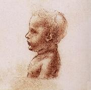 LEONARDO da Vinci Profile of a child Spain oil painting reproduction